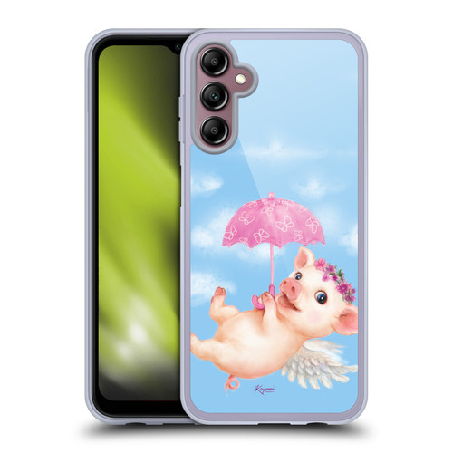 Kayomi Harai Graphic Art Pig Umbrella Soft Gel Case for Samsung Galaxy A14 5G