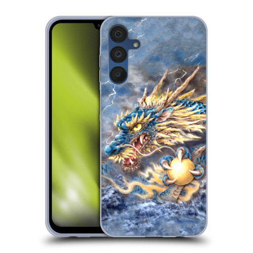 Kayomi Harai Graphic Art Blue Asian Dragon Soft Gel Case for Samsung Galaxy A15