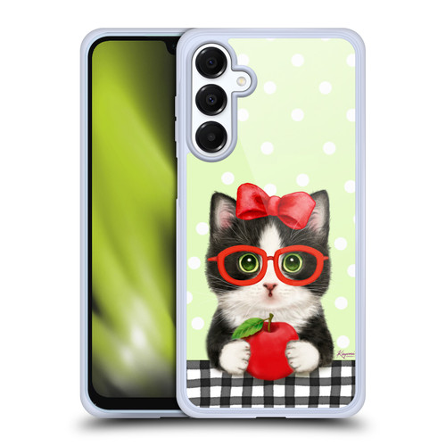 Kayomi Harai Graphic Art Teacher Cat With Apple Soft Gel Case for Samsung Galaxy A16 5G
