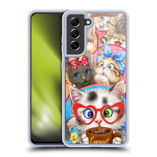 Kayomi Harai Graphic Art Character Cats Soft Gel Case for Samsung Galaxy S21 FE 5G
