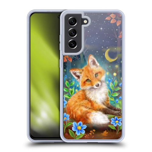 Kayomi Harai Graphic Art Dreamy Night Fox Soft Gel Case for Samsung Galaxy S21 FE 5G