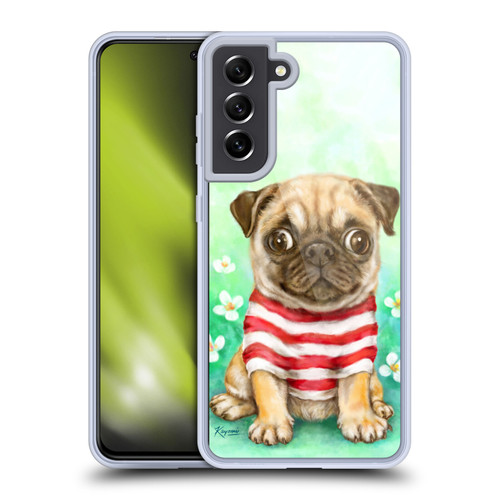 Kayomi Harai Graphic Art Pug Soft Gel Case for Samsung Galaxy S21 FE 5G
