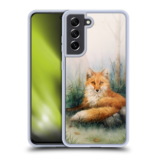 Kayomi Harai Graphic Art Woodland Beauty Fox Soft Gel Case for Samsung Galaxy S21 FE 5G