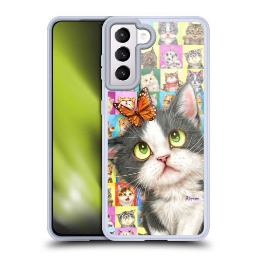 Kayomi Harai Graphic Art Cats Puzzle Soft Gel Case for Samsung Galaxy S21 5G