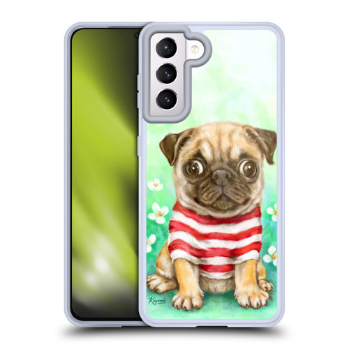 Kayomi Harai Graphic Art Pug Soft Gel Case for Samsung Galaxy S21 5G