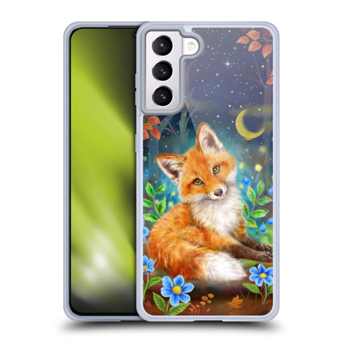 Kayomi Harai Graphic Art Dreamy Night Fox Soft Gel Case for Samsung Galaxy S21+ 5G