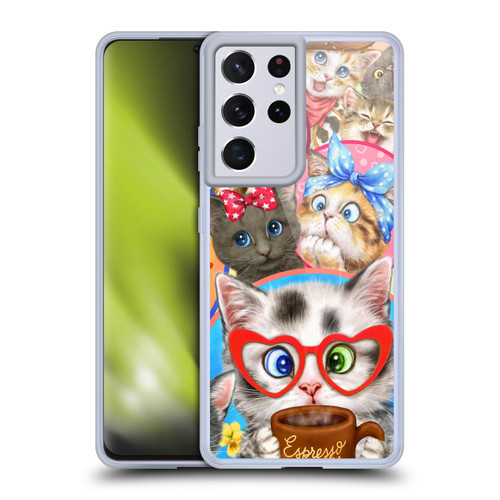 Kayomi Harai Graphic Art Character Cats Soft Gel Case for Samsung Galaxy S21 Ultra 5G