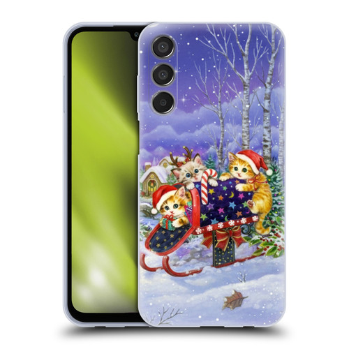 Kayomi Harai Graphic Art Christmas Cats Mailbox Soft Gel Case for Samsung Galaxy M15/F15 5G