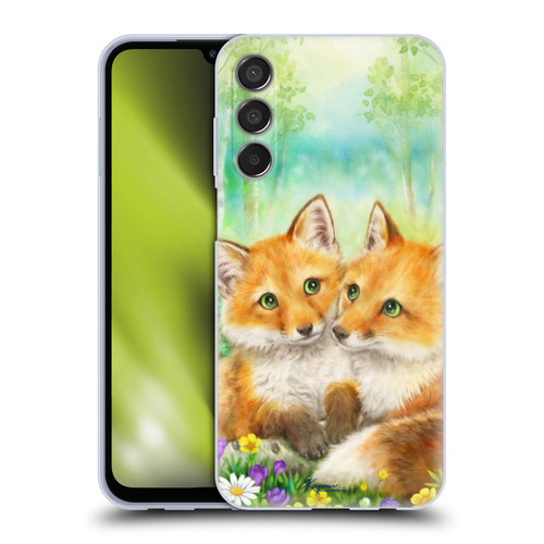 Kayomi Harai Graphic Art Fox Couple In Forest Soft Gel Case for Samsung Galaxy M15/F15 5G