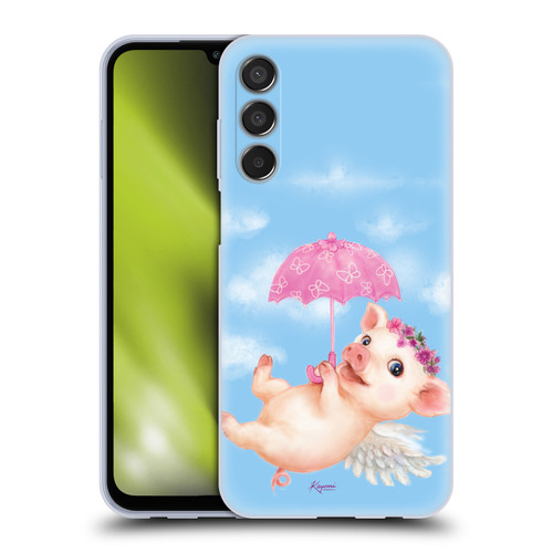 Kayomi Harai Graphic Art Pig Umbrella Soft Gel Case for Samsung Galaxy M15/F15 5G