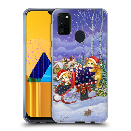 Kayomi Harai Graphic Art Christmas Cats Mailbox Soft Gel Case for Samsung Galaxy M30s (2019)/M21 (2020)