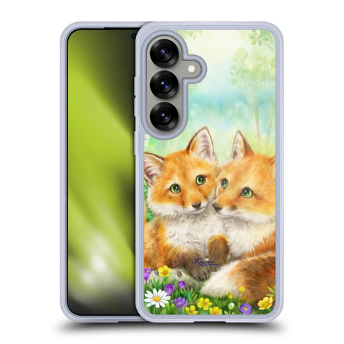 Kayomi Harai Graphic Art Fox Couple In Forest Soft Gel Case for Samsung Galaxy S25