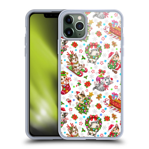 Kayomi Harai Magical Fantasy Christmas Kittens Pattern Soft Gel Case for Apple iPhone 11 Pro Max