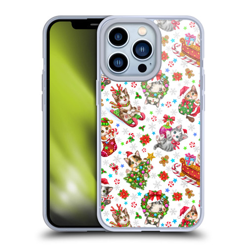 Kayomi Harai Magical Fantasy Christmas Kittens Pattern Soft Gel Case for Apple iPhone 13 Pro & MagSafe