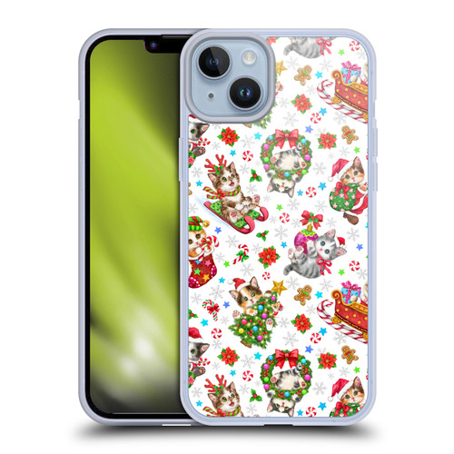 Kayomi Harai Magical Fantasy Christmas Kittens Pattern Soft Gel Case for Apple iPhone 14 Plus