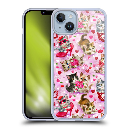 Kayomi Harai Magical Fantasy Hugs & Kisses Kittens Pattern Soft Gel Case for Apple iPhone 14 Plus