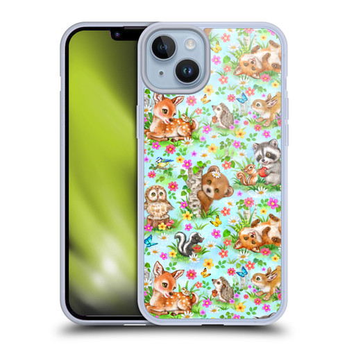 Kayomi Harai Magical Fantasy Woodland Spring Pattern Soft Gel Case for Apple iPhone 14 Plus & MagSafe