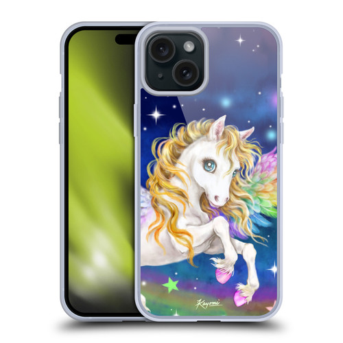 Kayomi Harai Magical Fantasy Rainbow Pegasus Soft Gel Case for Apple iPhone 15 Plus