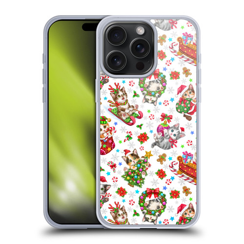 Kayomi Harai Magical Fantasy Christmas Kittens Pattern Soft Gel Case for Apple iPhone 15 Pro Max