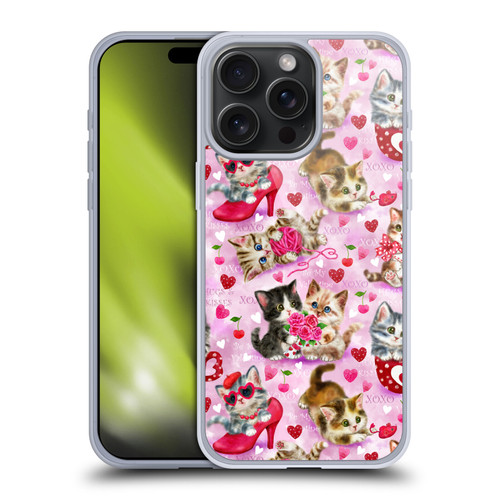 Kayomi Harai Magical Fantasy Hugs & Kisses Kittens Pattern Soft Gel Case for Apple iPhone 15 Pro Max