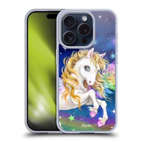 Kayomi Harai Magical Fantasy Rainbow Pegasus Soft Gel Case for Apple iPhone 15 Pro