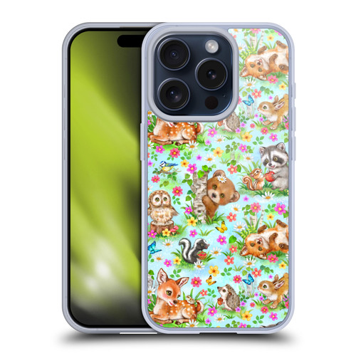 Kayomi Harai Magical Fantasy Woodland Spring Pattern Soft Gel Case for Apple iPhone 15 Pro
