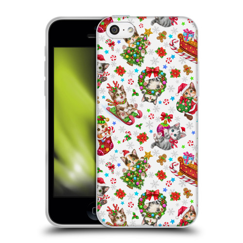 Kayomi Harai Magical Fantasy Christmas Kittens Pattern Soft Gel Case for Apple iPhone 5c