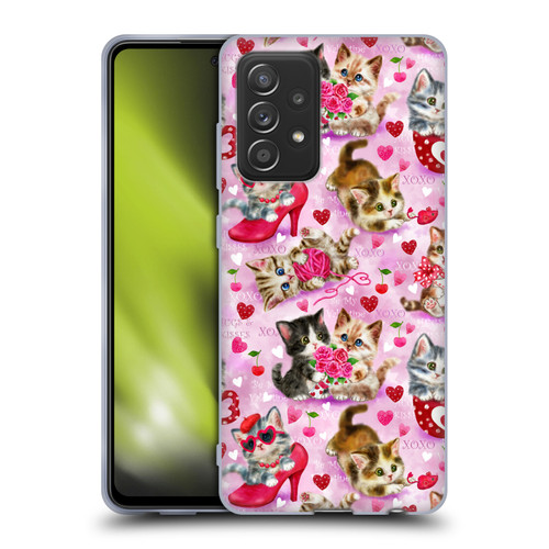 Kayomi Harai Magical Fantasy Hugs & Kisses Kittens Pattern Soft Gel Case for Samsung Galaxy A52 / A52s / 5G (2021)