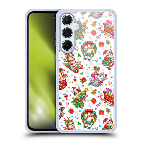 Kayomi Harai Magical Fantasy Christmas Kittens Pattern Soft Gel Case for Samsung Galaxy A55 5G