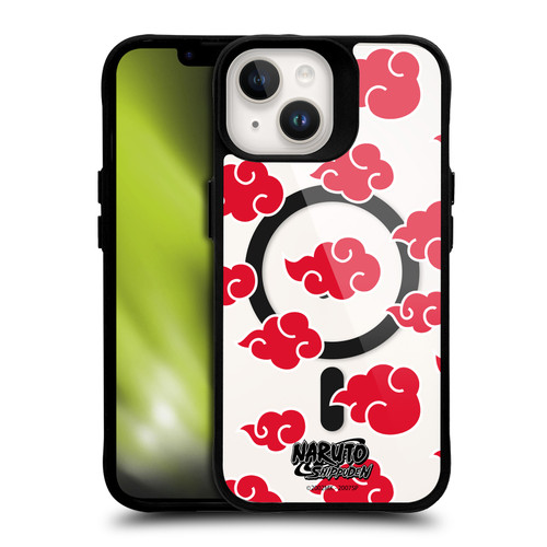 Naruto Shippuden Characters & Icons Akatsuki BLACK SHOCKPROOF BUMPER CASE COMPATIBLE WITH Apple iPhone 14 & MAGSAFE