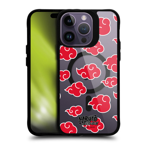 Naruto Shippuden Characters & Icons Akatsuki BLACK SHOCKPROOF BUMPER CASE COMPATIBLE WITH Apple iPhone 14 Pro Max & MAGSAFE