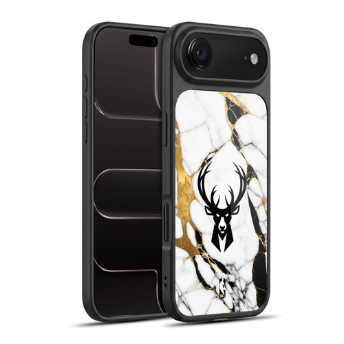 NBA Milwaukee Bucks White Marble Gel Armour Case For Apple iPhone 17 Air