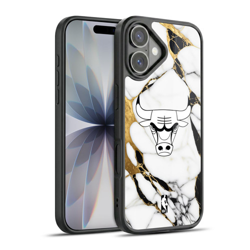 NBA Chicago Bulls White Marble Gel Armour Case For Apple iPhone 17