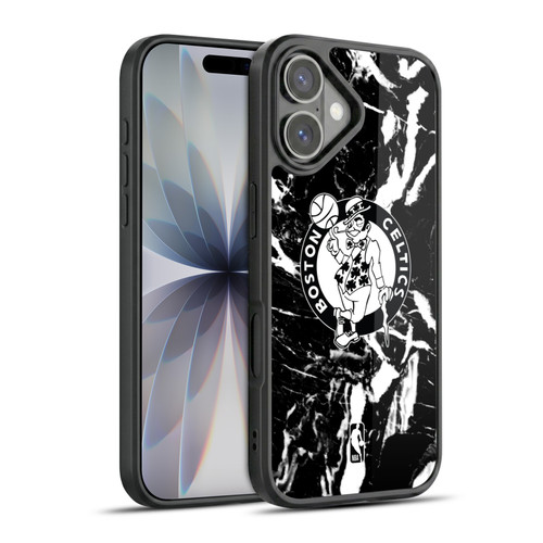 NBA Boston Celtics Black Marble Gel Armour Case For Apple iPhone 17