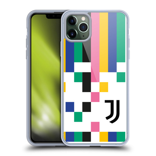 Juventus Football Club Graphic Collection Pixel Pattern Soft Gel Case for Apple iPhone 11 Pro Max & MagSafe