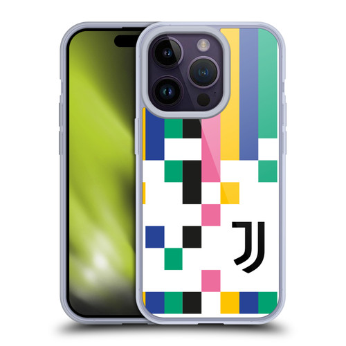 Juventus Football Club Graphic Collection Pixel Pattern Soft Gel Case for Apple iPhone 14 Pro & MagSafe