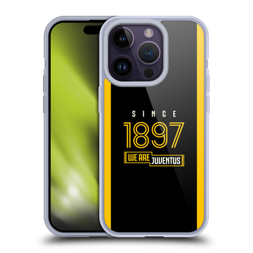 Juventus Football Club Graphic Collection Varsity Since 1897 Soft Gel Case for Apple iPhone 14 Pro & MagSafe