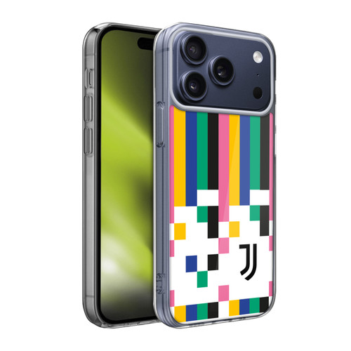 Juventus Football Club Graphic Collection Pixel Pattern Soft Gel Case for Apple iPhone 17 Pro Max