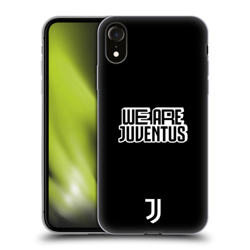 Juventus Football Club Graphic Collection Black & White Soft Gel Case for Apple iPhone XR