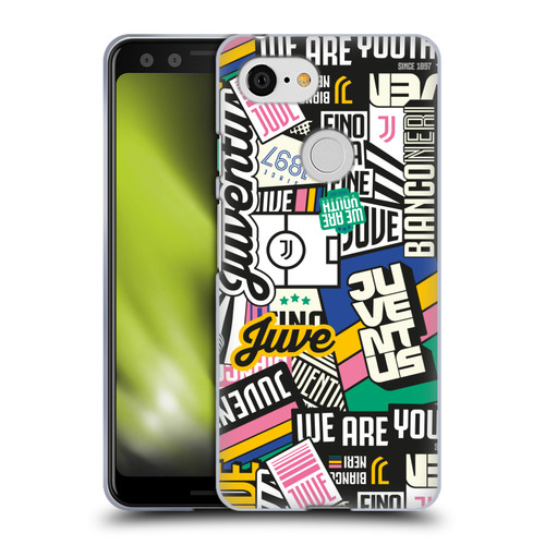 Juventus Football Club Graphic Collection Sticker Pattern Soft Gel Case for Google Pixel 3