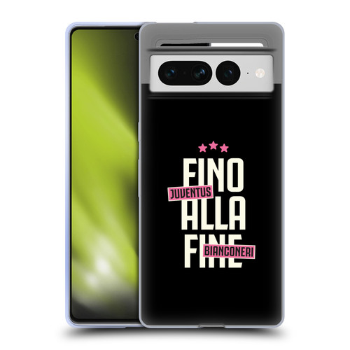 Juventus Football Club Graphic Collection Fino Alla Fine Soft Gel Case for Google Pixel 7 Pro