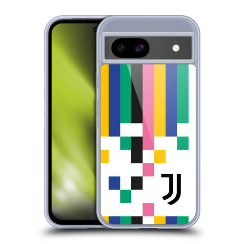 Juventus Football Club Graphic Collection Pixel Pattern Soft Gel Case for Google Pixel 8a