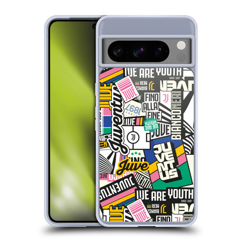 Juventus Football Club Graphic Collection Sticker Pattern Soft Gel Case for Google Pixel 8 Pro