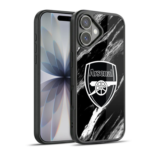Arsenal FC Crest Patterns Marble Gel Armour Case For Apple iPhone 17