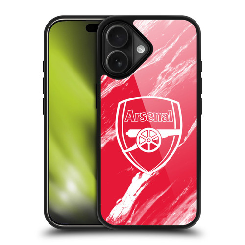 Arsenal FC Crest Patterns Red Marble Gel Armour Case For Apple iPhone 17