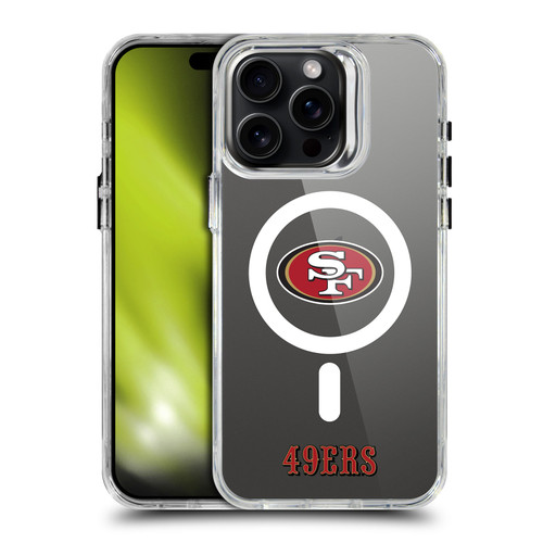 NFL San Francisco 49ers Logo SHOCKPROOF BUMPER CASE COMPATIBLE WITH Apple iPhone 15 Pro Max & MAGSAFE
