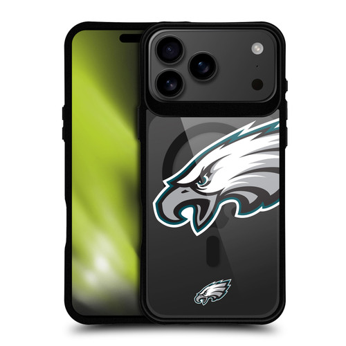 NFL Philadelphia Eagles Oversized BLACK SHOCKPROOF BUMPER CASE COMPATIBLE WITH Apple iPhone 17 Pro Max & MAGSAFE