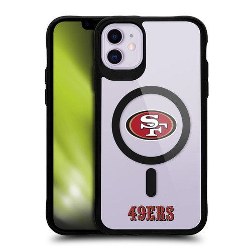 NFL San Francisco 49ers Logo BLACK SHOCKPROOF BUMPER CASE COMPATIBLE WITH Apple iPhone 11 & MAGSAFE