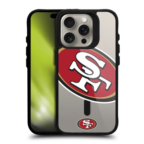 NFL San Francisco 49ers Oversized BLACK SHOCKPROOF BUMPER CASE COMPATIBLE WITH Apple iPhone 15 Pro & MAGSAFE