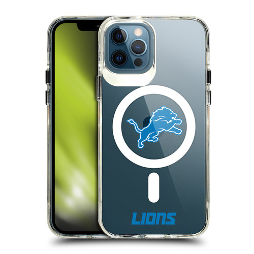 NFL Detroit Lions Logo SHOCKPROOF BUMPER CASE COMPATIBLE WITH Apple iPhone 12 / iPhone 12 Pro & MAGSAFE